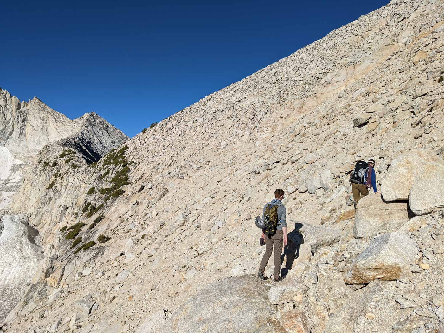 Gaining the North Ridge of Mount Conness
