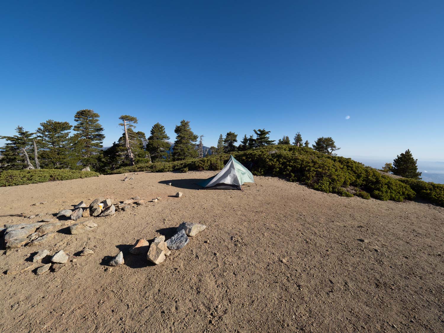 Camping at the summit