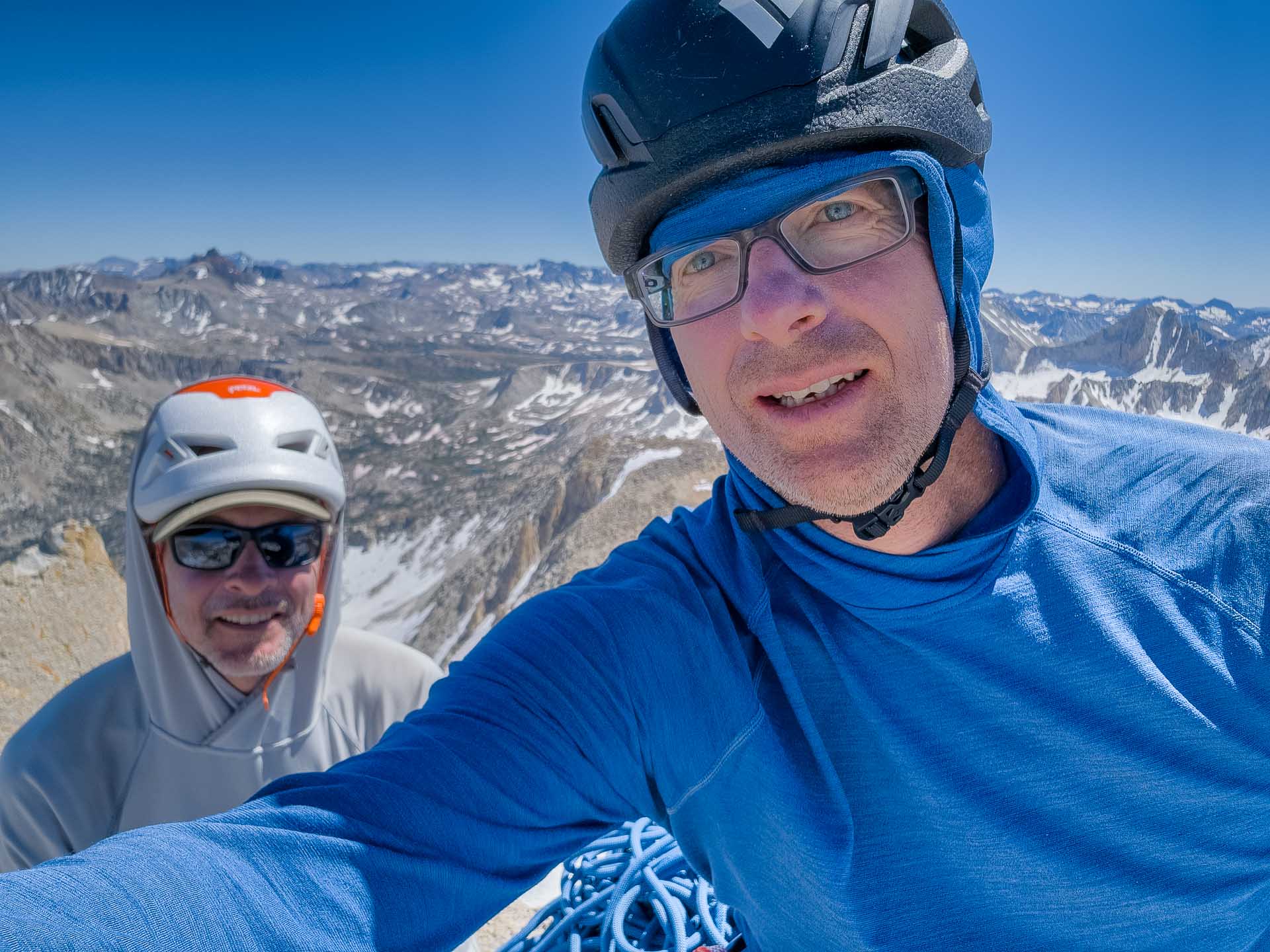 Bryan and Tyler on the summit. Bryan's face shows his fatigue🙂